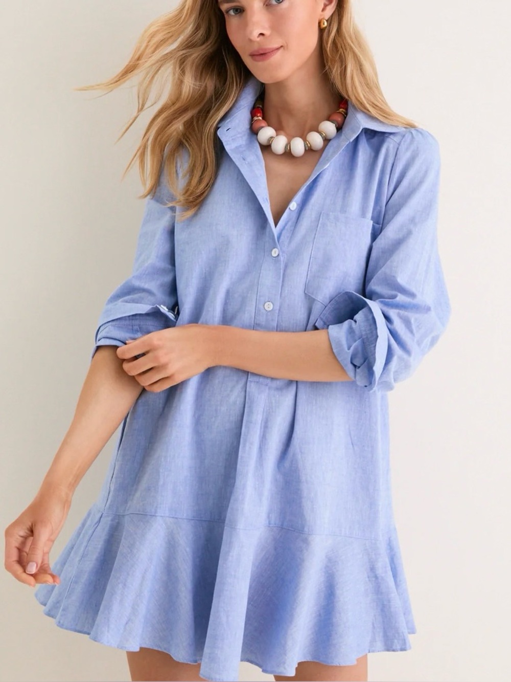 Tuckernuck Chambray Callahan Shirt Dress Light Blue medium   Never worn